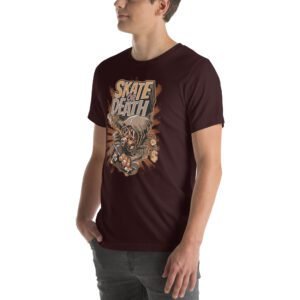 Skate or Death Thrill-Seeker Graphic Tee in Aqua, Ash, Black, Cardinal, Citron, Forest, Leaf, Olive, Red, True Royal, White – Sizes S-4XL – Urban Life T-Shirt