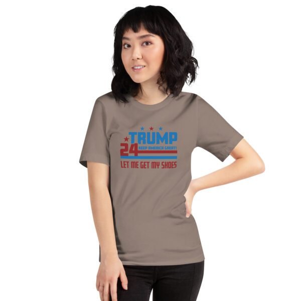 Trump 2024 Keep America Great Graphic T-Shirt in Heather Prism Dusty Blue, Ice Blue, Lilac, Peach, Pebble, Soft Cream, Tan, Toast, White - XS-4XL - 100% Cotton - Donald Elections Tee - Image 7
