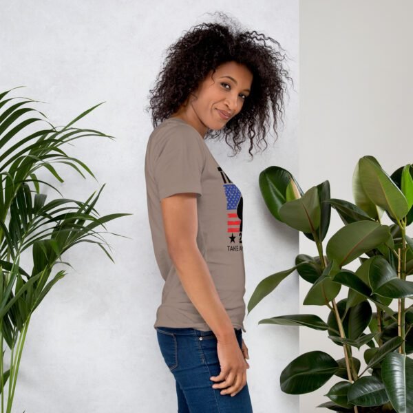 Trump 2024 Take America Back Tee-Shirt in Heather Prism Dusty Blue - Available in Various Sizes - 100% Combed Cotton - Lightweight and Comfortable - Perfect for Donald Supporters - Elections T-Shirts - Image 16