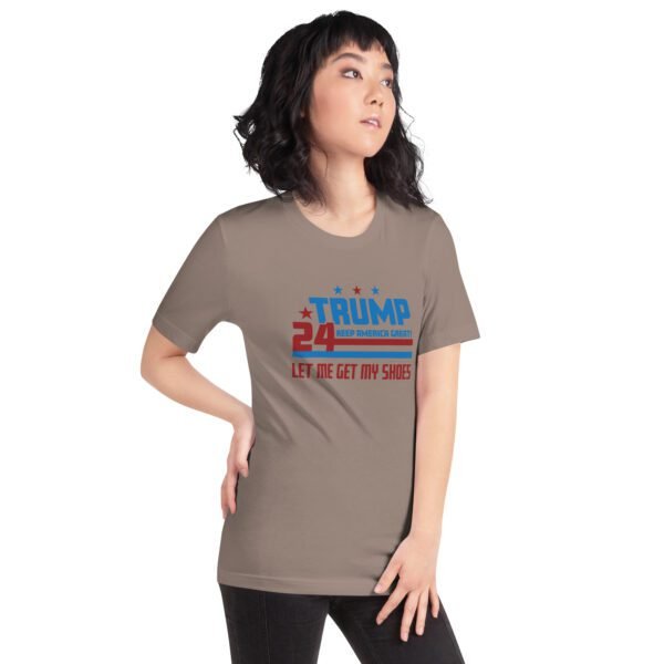 Trump 2024 Keep America Great Graphic T-Shirt in Heather Prism Dusty Blue, Ice Blue, Lilac, Peach, Pebble, Soft Cream, Tan, Toast, White - XS-4XL - 100% Cotton - Donald Elections Tee - Image 9