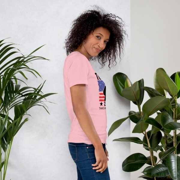 Trump 2024 Take America Back Tee-Shirt in Heather Prism Dusty Blue - Available in Various Sizes - 100% Combed Cotton - Lightweight and Comfortable - Perfect for Donald Supporters - Elections T-Shirts - Image 28