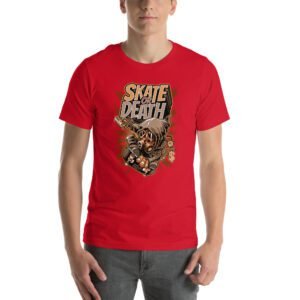 Skate or Death Thrill-Seeker Graphic Tee in Aqua, Ash, Black, Cardinal, Citron, Forest, Leaf, Olive, Red, True Royal, White – Sizes S-4XL – Urban Life T-Shirt
