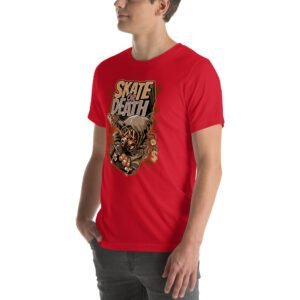 Skate or Death Thrill-Seeker Graphic Tee in Aqua, Ash, Black, Cardinal, Citron, Forest, Leaf, Olive, Red, True Royal, White – Sizes S-4XL – Urban Life T-Shirt