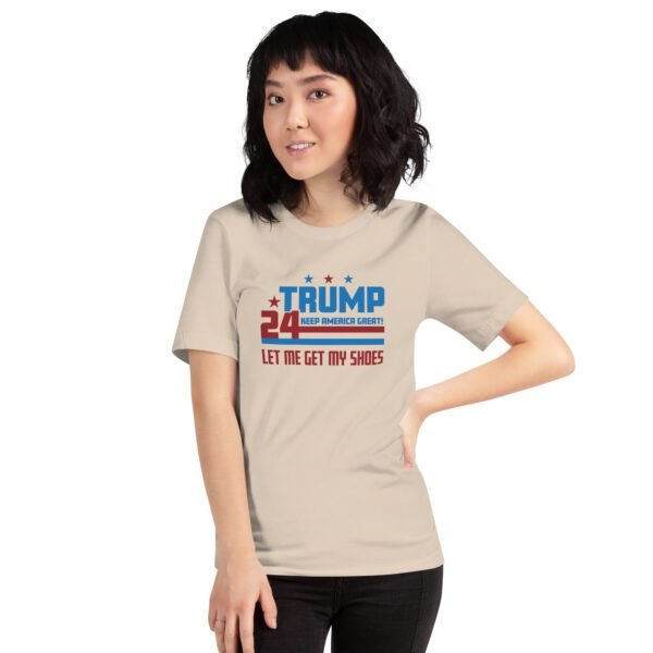 Trump 2024 Keep America Great Graphic T-Shirt in Heather Prism Dusty Blue, Ice Blue, Lilac, Peach, Pebble, Soft Cream, Tan, Toast, White - XS-4XL - 100% Cotton - Donald Elections Tee - Image 37