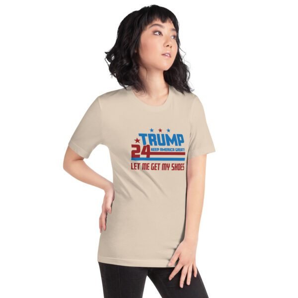 Trump 2024 Keep America Great Graphic T-Shirt in Heather Prism Dusty Blue, Ice Blue, Lilac, Peach, Pebble, Soft Cream, Tan, Toast, White - XS-4XL - 100% Cotton - Donald Elections Tee - Image 39