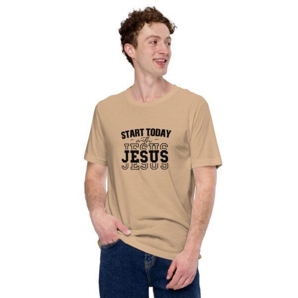 Start Today with Jesus Inspirational Tee | Spiritual T-Shirts in Various Colors and Sizes - Image 17