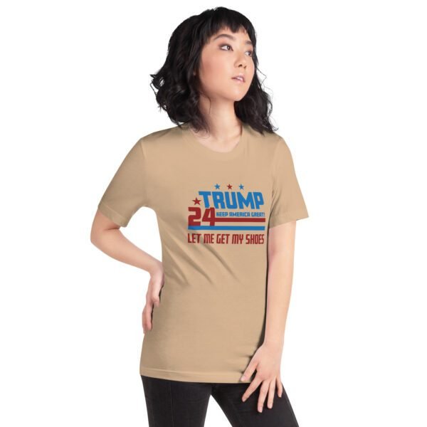 Trump 2024 Keep America Great Graphic T-Shirt in Heather Prism Dusty Blue, Ice Blue, Lilac, Peach, Pebble, Soft Cream, Tan, Toast, White - XS-4XL - 100% Cotton - Donald Elections Tee - Image 21