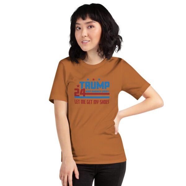 Trump 2024 Keep America Great Graphic T-Shirt in Heather Prism Dusty Blue, Ice Blue, Lilac, Peach, Pebble, Soft Cream, Tan, Toast, White - XS-4XL - 100% Cotton - Donald Elections Tee