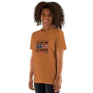 Donald Elections Maca Boost Graphic Tee-Shirt in Heather Prism Dusty Blue, Ice Blue, Lilac, Peach, Kelly, Pebble, Soft Cream, Tan, Toast, and White - XS-4XL - 100% Cotton - Lightweight and Comfortable