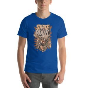 Skate or Death Thrill-Seeker Graphic Tee in Aqua, Ash, Black, Cardinal, Citron, Forest, Leaf, Olive, Red, True Royal, White – Sizes S-4XL – Urban Life T-Shirt