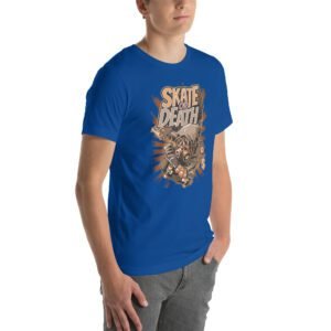 Skate or Death Thrill-Seeker Graphic Tee in Aqua, Ash, Black, Cardinal, Citron, Forest, Leaf, Olive, Red, True Royal, White – Sizes S-4XL – Urban Life T-Shirt