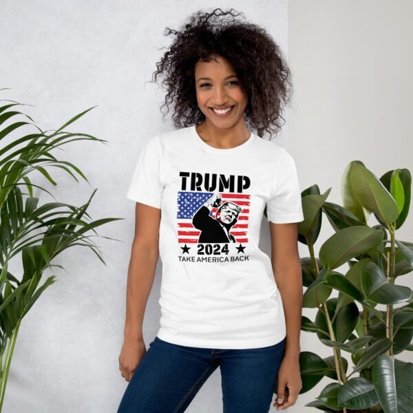 Trump 2024 Take America Back Tee-Shirt in Heather Prism Dusty Blue - Available in Various Sizes - 100% Combed Cotton - Lightweight and Comfortable - Perfect for Donald Supporters - Elections T-Shirts - Image 37
