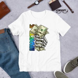 Urban Life Unisex Hustle Graphic T-Shirt | Athletic Heather, Black, Red | Lightweight Cotton | XS-4XL