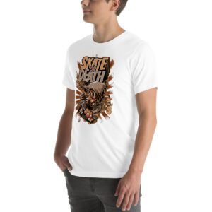 Skate or Death Thrill-Seeker Graphic Tee in Aqua, Ash, Black, Cardinal, Citron, Forest, Leaf, Olive, Red, True Royal, White – Sizes S-4XL – Urban Life T-Shirt