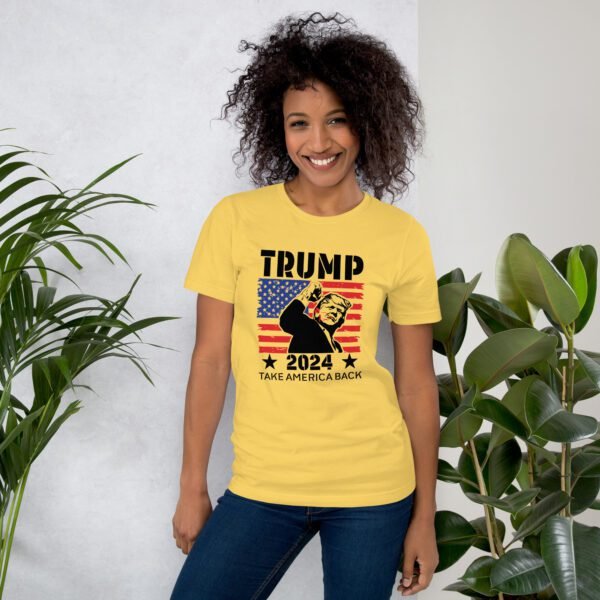 Trump 2024 Take America Back Tee-Shirt in Heather Prism Dusty Blue - Available in Various Sizes - 100% Combed Cotton - Lightweight and Comfortable - Perfect for Donald Supporters - Elections T-Shirts - Image 33