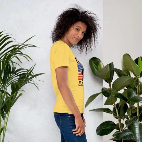 Trump 2024 Take America Back Tee-Shirt in Heather Prism Dusty Blue - Available in Various Sizes - 100% Combed Cotton - Lightweight and Comfortable - Perfect for Donald Supporters - Elections T-Shirts - Image 36